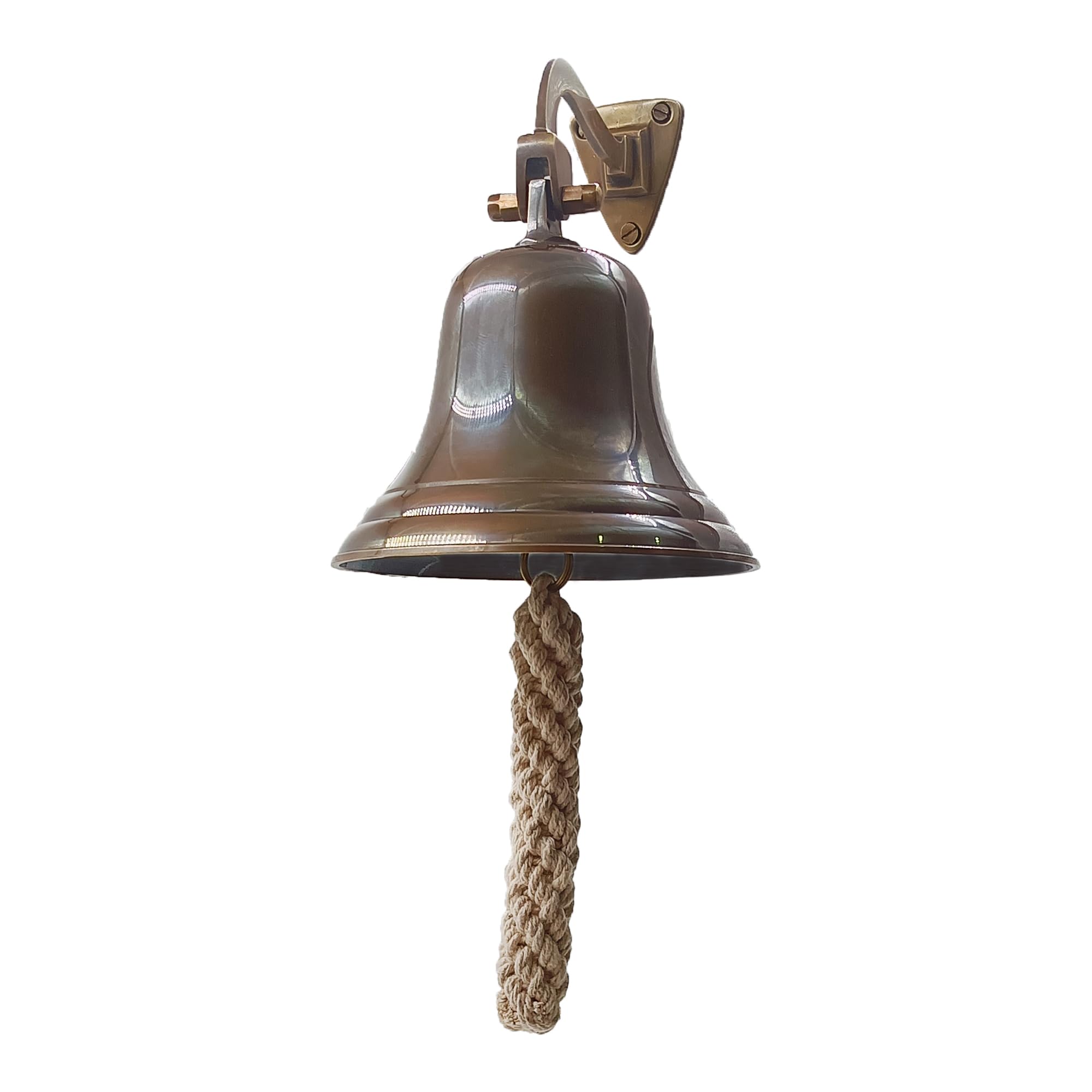 5 inch Polished Solid Brass Wall Mounted Bell
