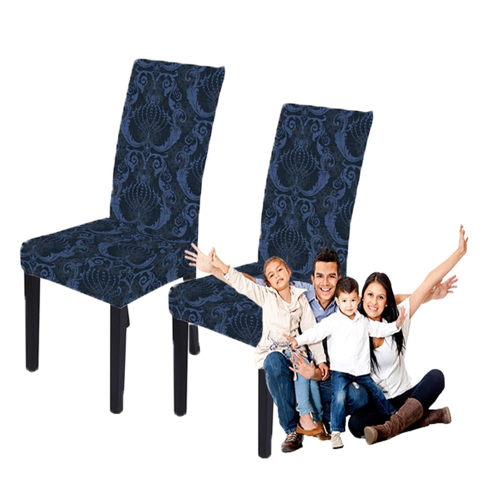 NMVAWIPT Stretchable Polyester-Spandex Dining Chair Covers Non-Slip Elastic Slipcovers For Room Banquet Hotel(5#,2pcs)