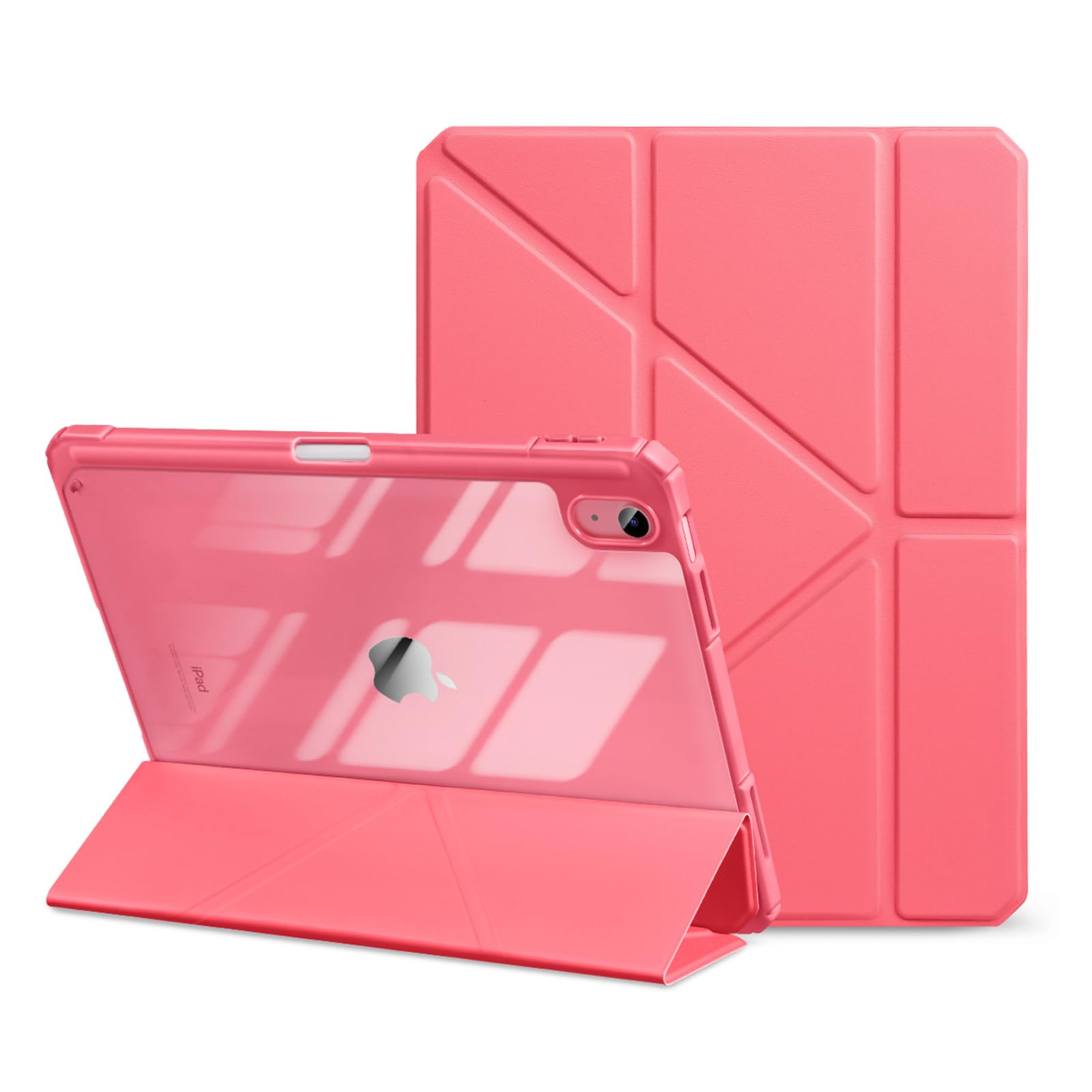 CoBak Case for iPad (A16) 11th Generation 11 Inch 2025, iPad 10th Generation 10.9 Inch 2022 - Protective Cover with Multi-Angle Includes Portrait Stand, Pencil Holder and Auto Wake/Sleep, Pink — view 10