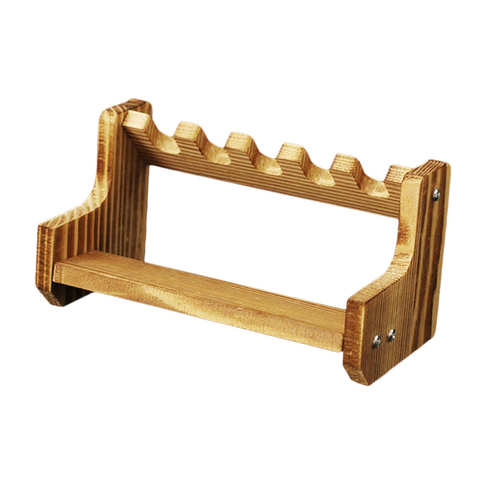 Garende Wood Handgun Model Rack Mini Handgun Display Stand Decorative Five-Slot Multi-Grid Pistol Support for Cabinet Desktop