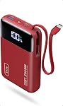 INIU 20000mAh Power Bank, 45W PD Fast Charging Portable Charger, 30% Smaller Battery Pack with USB-C Cable, Travel Phone Charger, Flight-Safe Powerbank for Hiking, Business Trip, Green