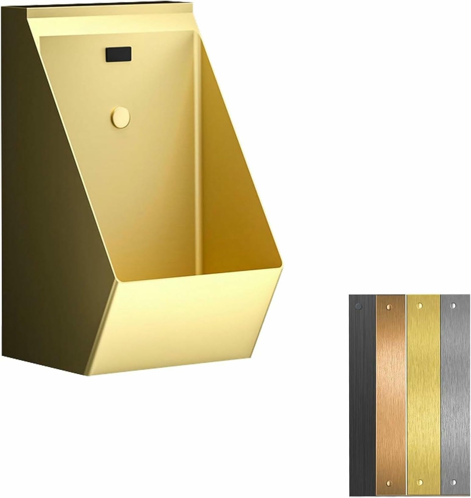 Pisuar Ścienny, Stal Nierdzewna, Inteligentna Konstrukcja Indukcyjna, Wysokowydajne Spłukiwanie, Męski Sprzęt Sanitarny Do Toalet Publicznyc,Gold