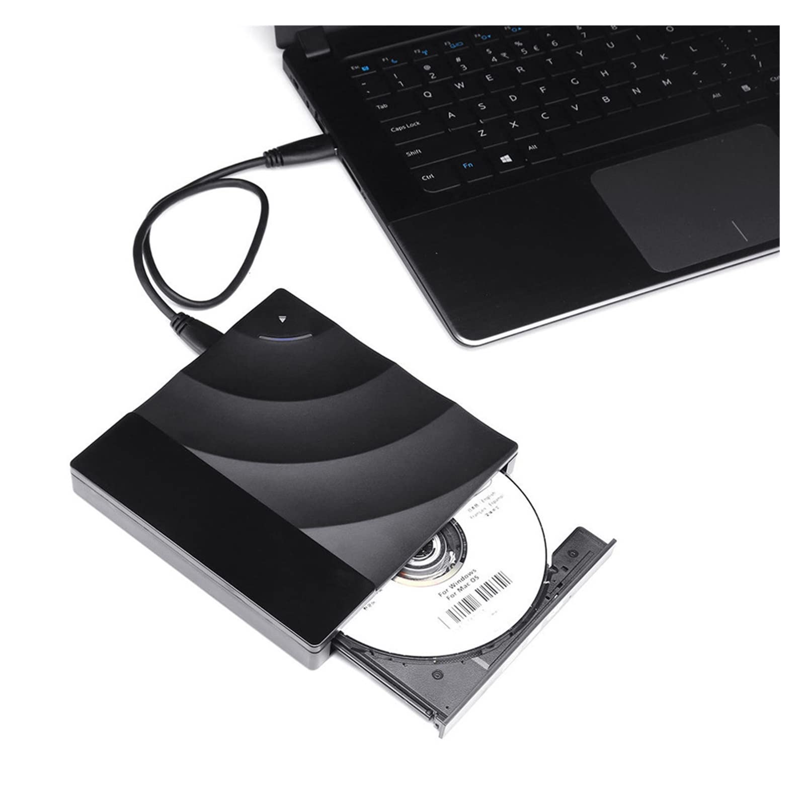 Lettore DVD portatile, Unità DVD esterna USB 3.0 ad alta velocità CD DVD Lettore portatile Driver Touch Control CD-RW