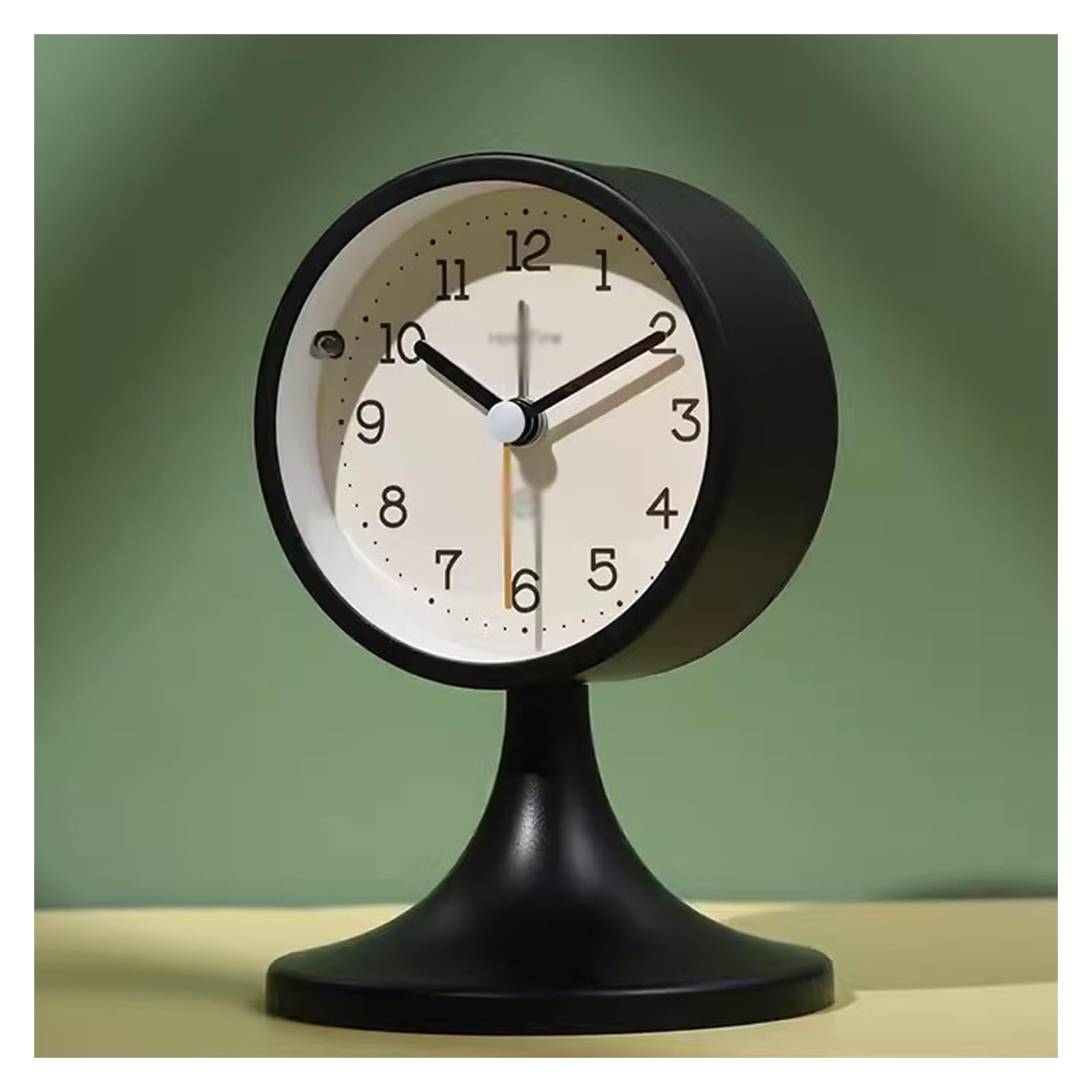 FDEFIRTFG Alarm clock, 5-Inches,Silent Non Ticking Small Clock with Arabic Numerals,Desktop with Night Light(C)