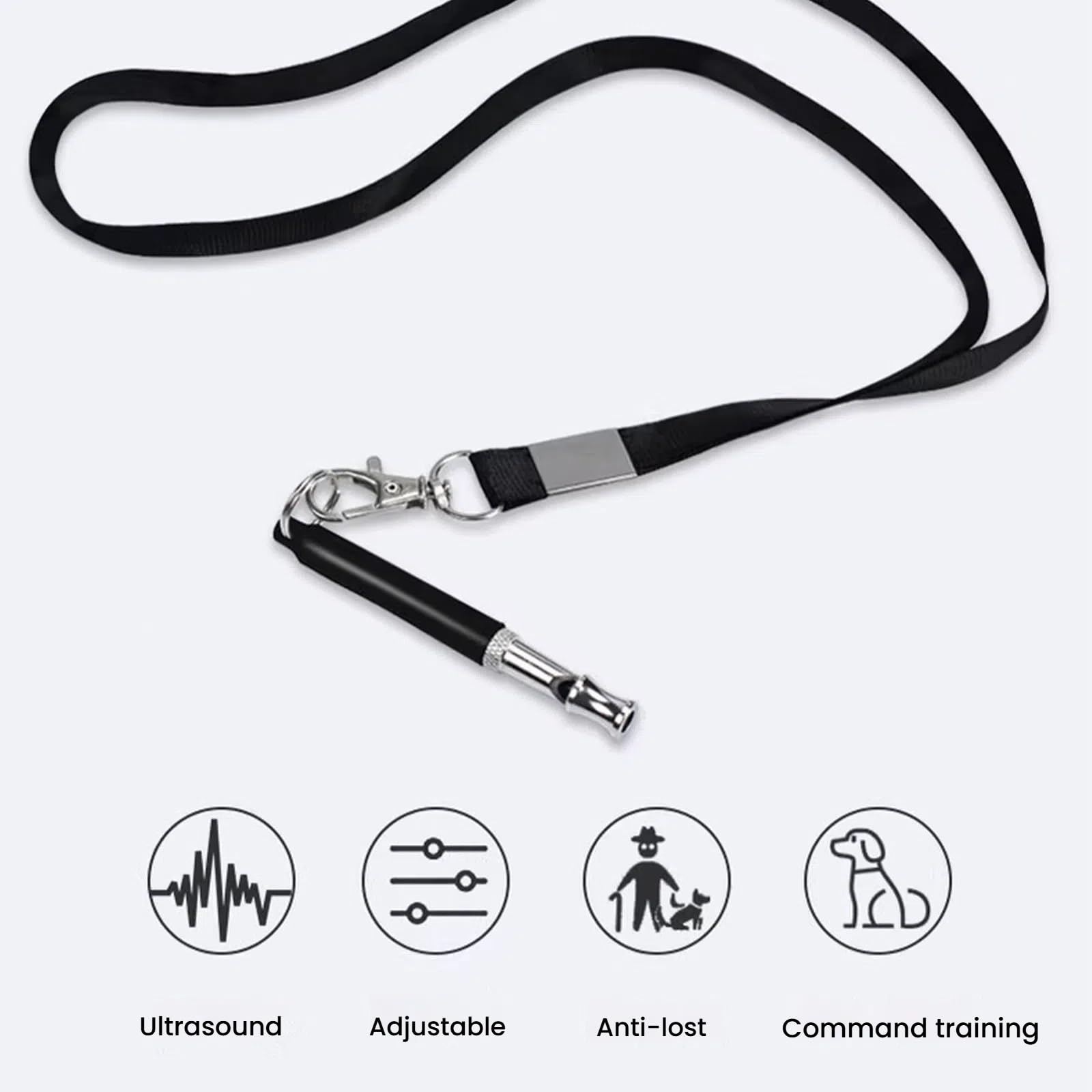 AYNKH 2 Pcs Recall Dog Whistle, HF Silent Dog Whistle, Dog Training Whistle, Dog Whistle Training Aid with Lanyard, Black and White - Image 4