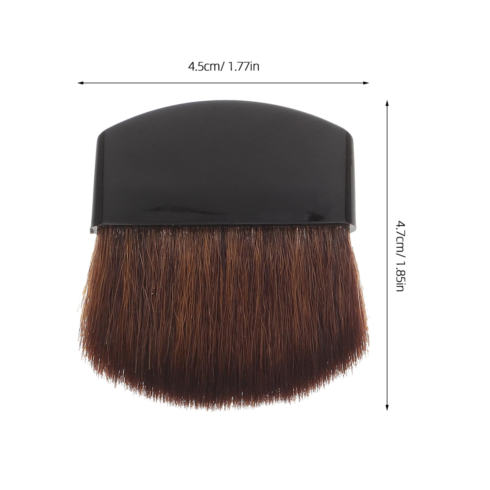 Pennelli per Blush Professionali Portatili 2 Pezzi Setole Dense in Crine di Cavallo, Manico in Plastica Bianco e Nero, per Trucco Viso e Polvere