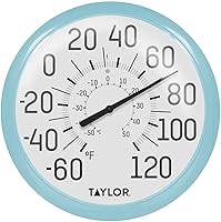 Vista 7 de Taylor Termómetros de pared para interiores y exteriores, juego de 2, negro y verde