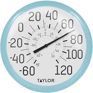 Taylor Precision Products Big and Bold Dial Thermometer (13.25-Inch, Sky Blue)