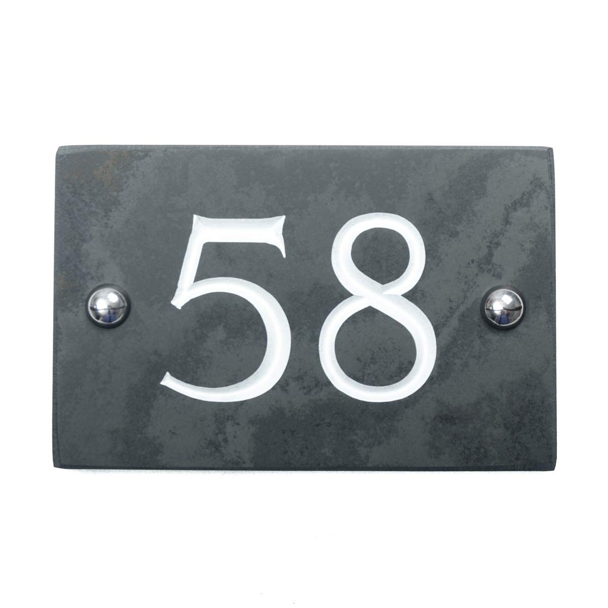Slate Engraved House Number 58
