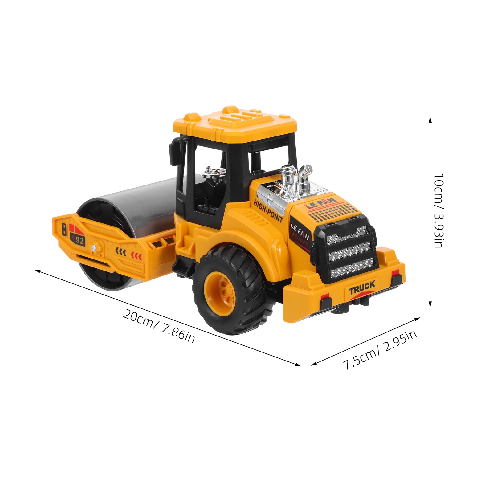 Vaguelly Rouleau compresseur Jouet : Camion de Chantier véhicules camions Rouleau compresseur pour Enfants intérieur extérieur Jeu Plastique Construction Sable Plage Jouet