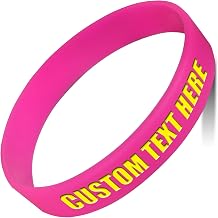 Personalized Silicone Wristbands Custom Rubber Bracelets for Events, Gifts, Fundraisers, Awareness, Motivation Customized Width 1/2 inch