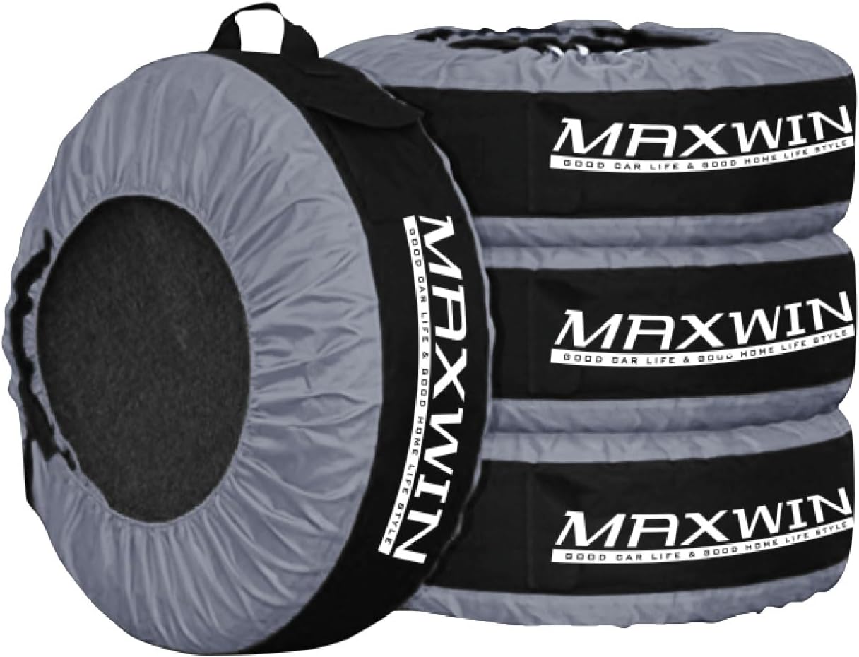 タイヤカバー タイヤバッグ タイヤ収納袋 4枚セット フェルトパッド1枚付き ホイール 紫外線対策 劣化防止 保管 保護パッド付き