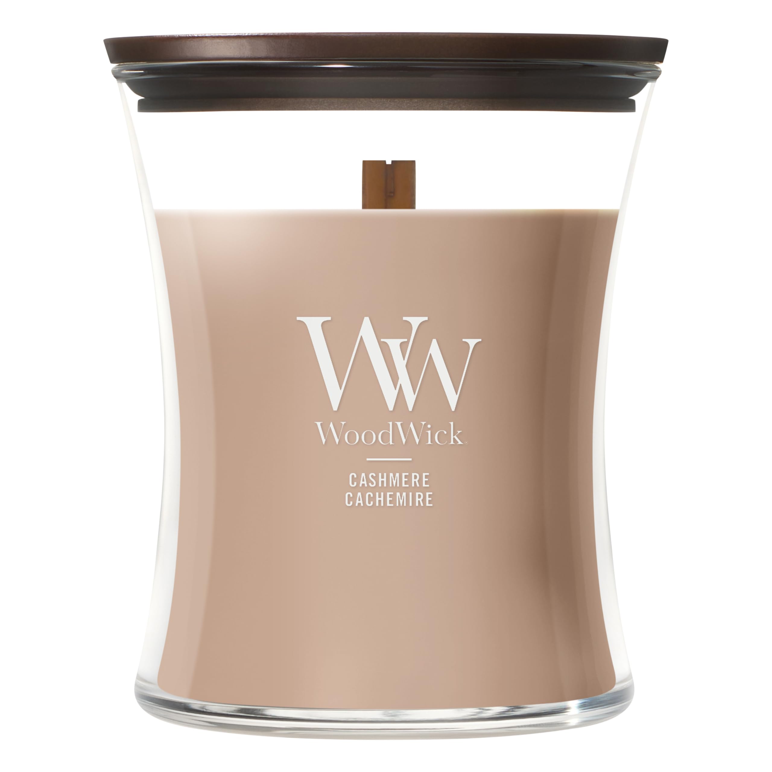 Vela Woodwick Cashmere crea un ambiente relajante en tu salón con sonido de chimenea