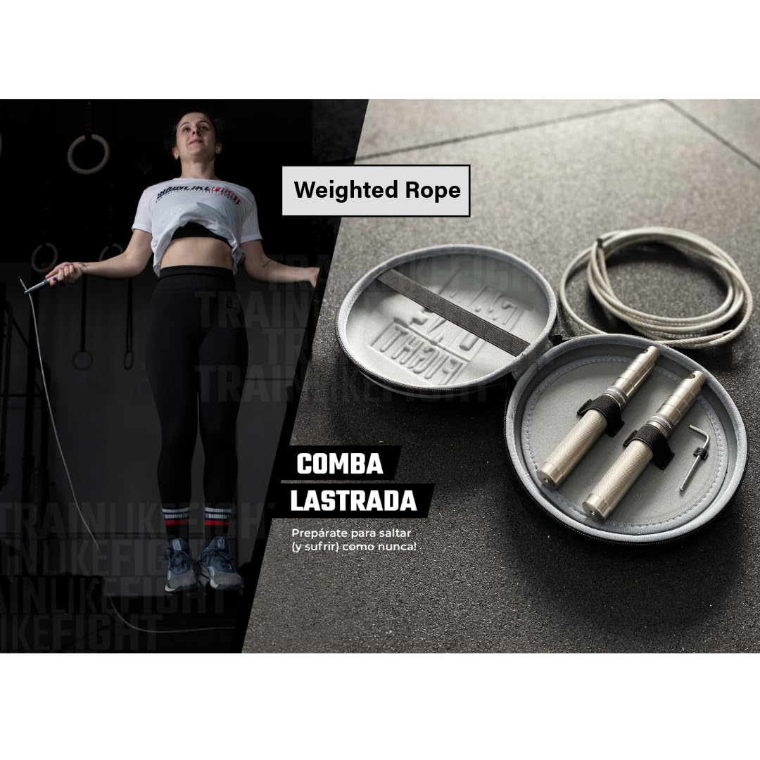 TRAINLIKEFIGHT | Comba Lastrada | Comba con peso | Comba Boxeo | Comba Cross Training | Comba de Saltar | Cuerda Escalada | Cuerda Saltar | Gym en casa | Cuerda de Saltar | Cuerda para Saltar