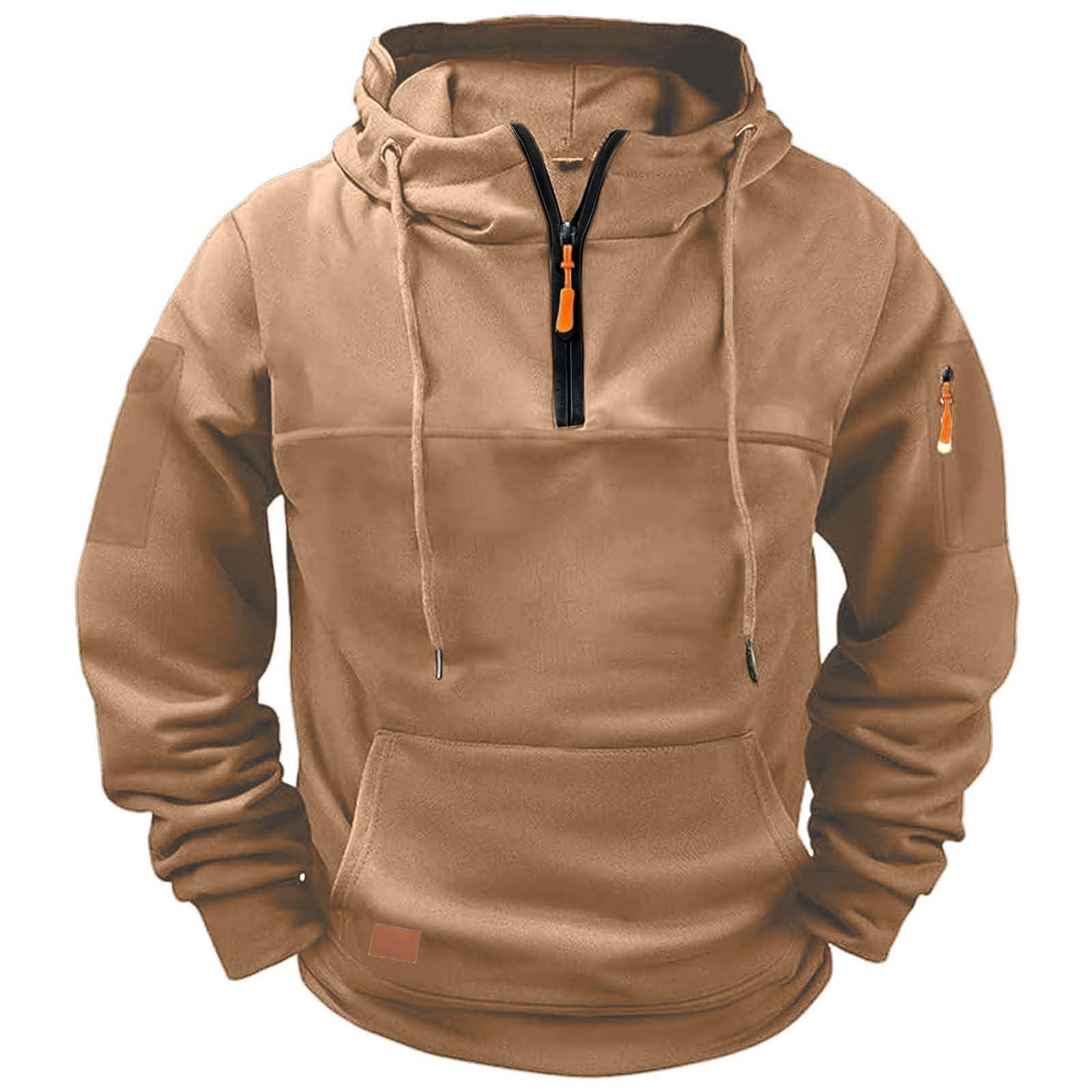 Huytertdr Men's Khaki Fleece Jumper