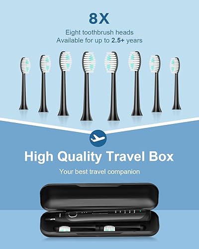 Miniatura 6 de Operan Electric Toothbrush for Adults and Kids Rechargeable Sonic Toothbrush with 5 Modes 2-Min Smart Timer IPX7 Waterproof 40,000 VPM Motor with 8