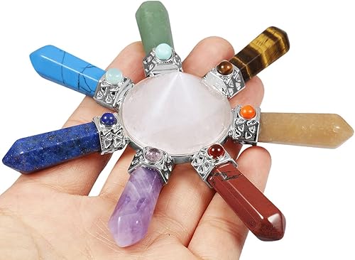 Miniatura 2 de Rockcloud - Pirámide generadora de energía elaborada de piedras y cristales con propiedades curativas para Reiki