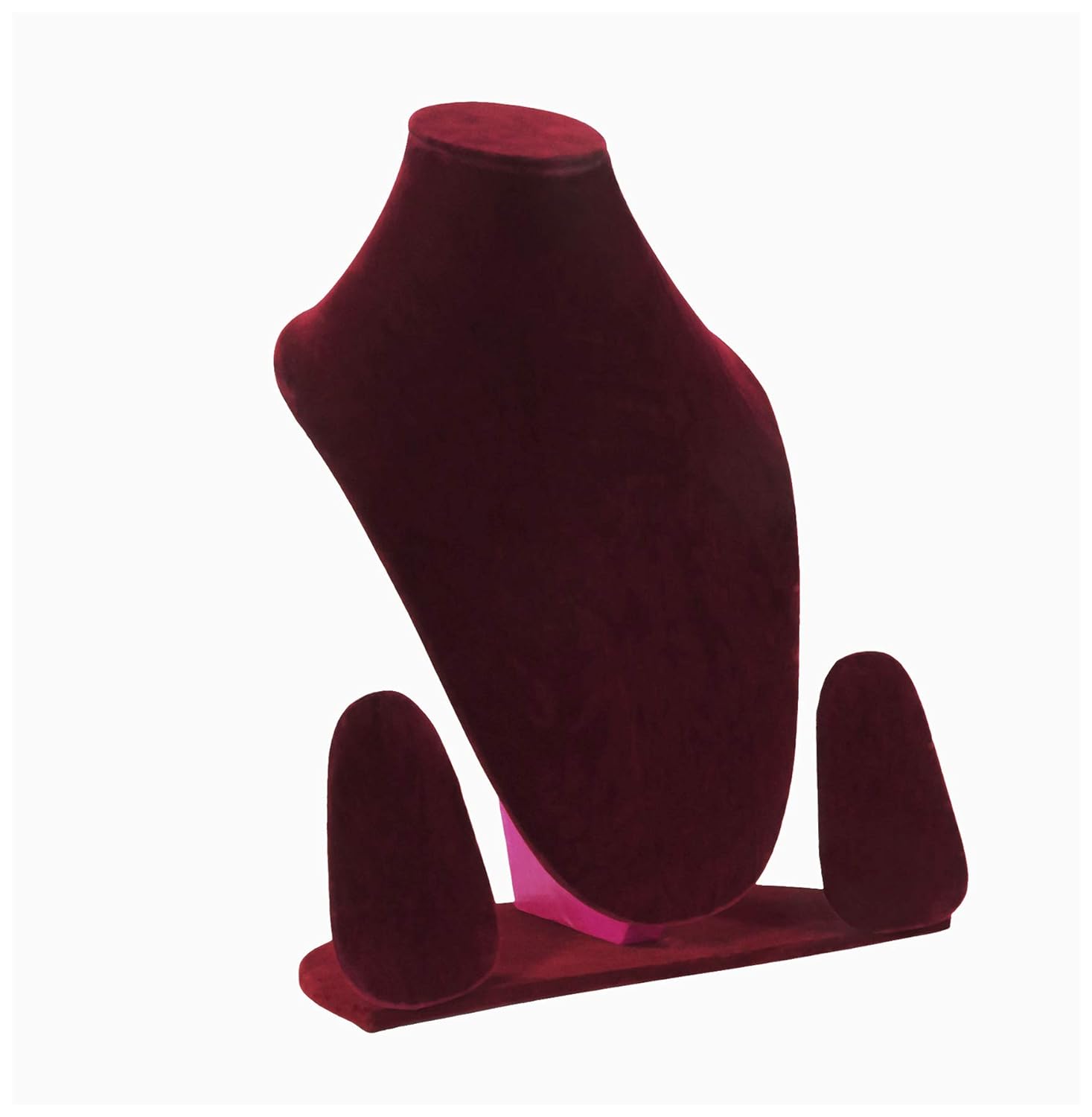 BANDHAN Maroon Velvet Jewellery Display Stand Velvet Finish Necklace