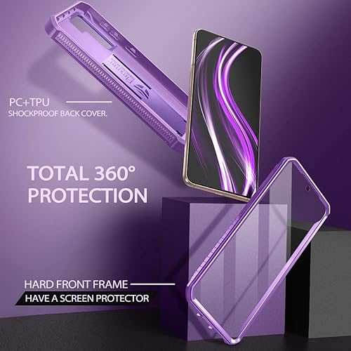 Miniatura 9 de Dexnor Funda para Samsung Galaxy S21, Protector de pantalla y soporte integrados Protección de grado militar resistente a prueba de golpes para