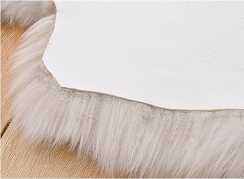 Vista 52 de HUAHOO Alfombra de oveja auténtica de alta calidad, piel de oveja australiana, esponjosa, de lujo, natural, de piel de cordero esponjosa