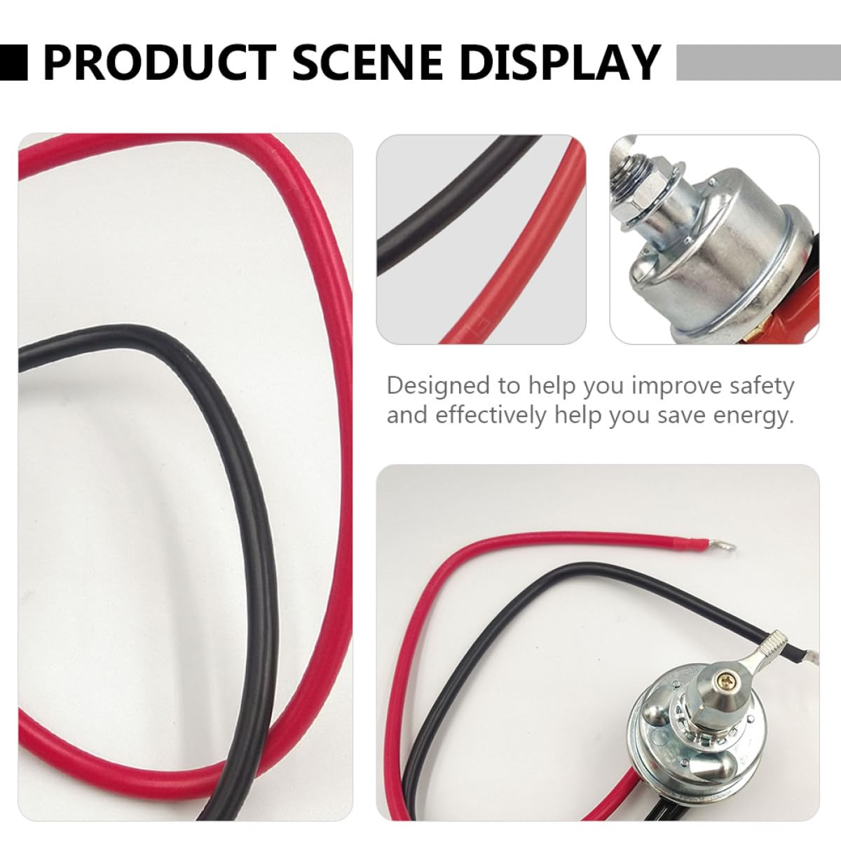 PRETYZOOM Interruptor Aislador de Batería para Vehículo Cuerpo de Aluminio y Terminales de Cobre, Protege contra Fugas y Mejora la Seguridad en Coches y Camiones
