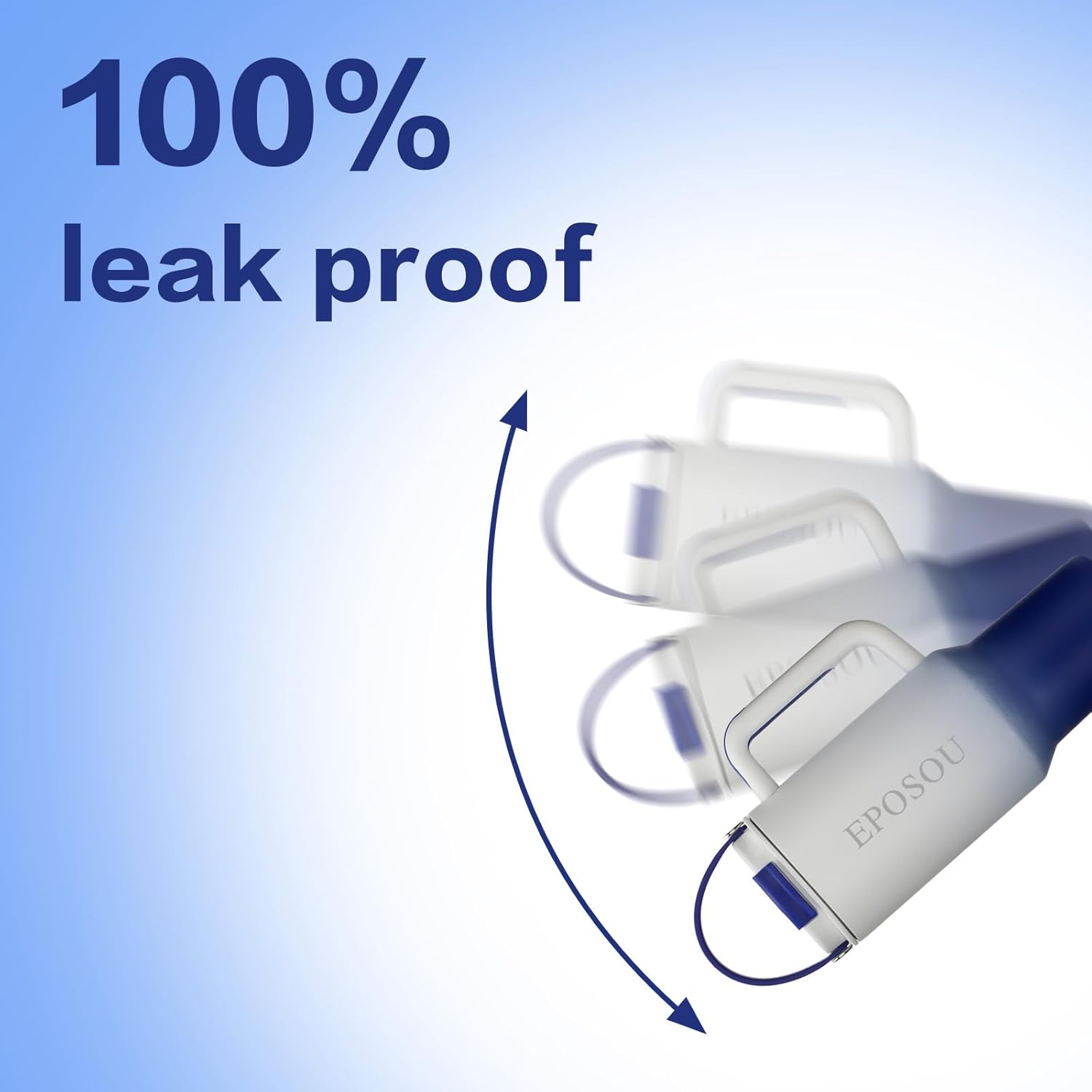 40 oz Tumbler with handle and Straw,leak proof water bottle with Flip Lid and tea strainer,BPA-Free,compatible with car cup holders,Insulated Stainless Steel Cup,Gifts for Women Men Him Her,(Blue) - Image 5