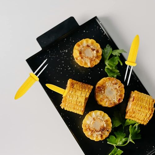 Miniatura 6 de Paquete de 24 soportes para maíz de acero inoxidable, brochetas de maíz en la parrilla y mazorcas para cocinar en casa y barbacoa