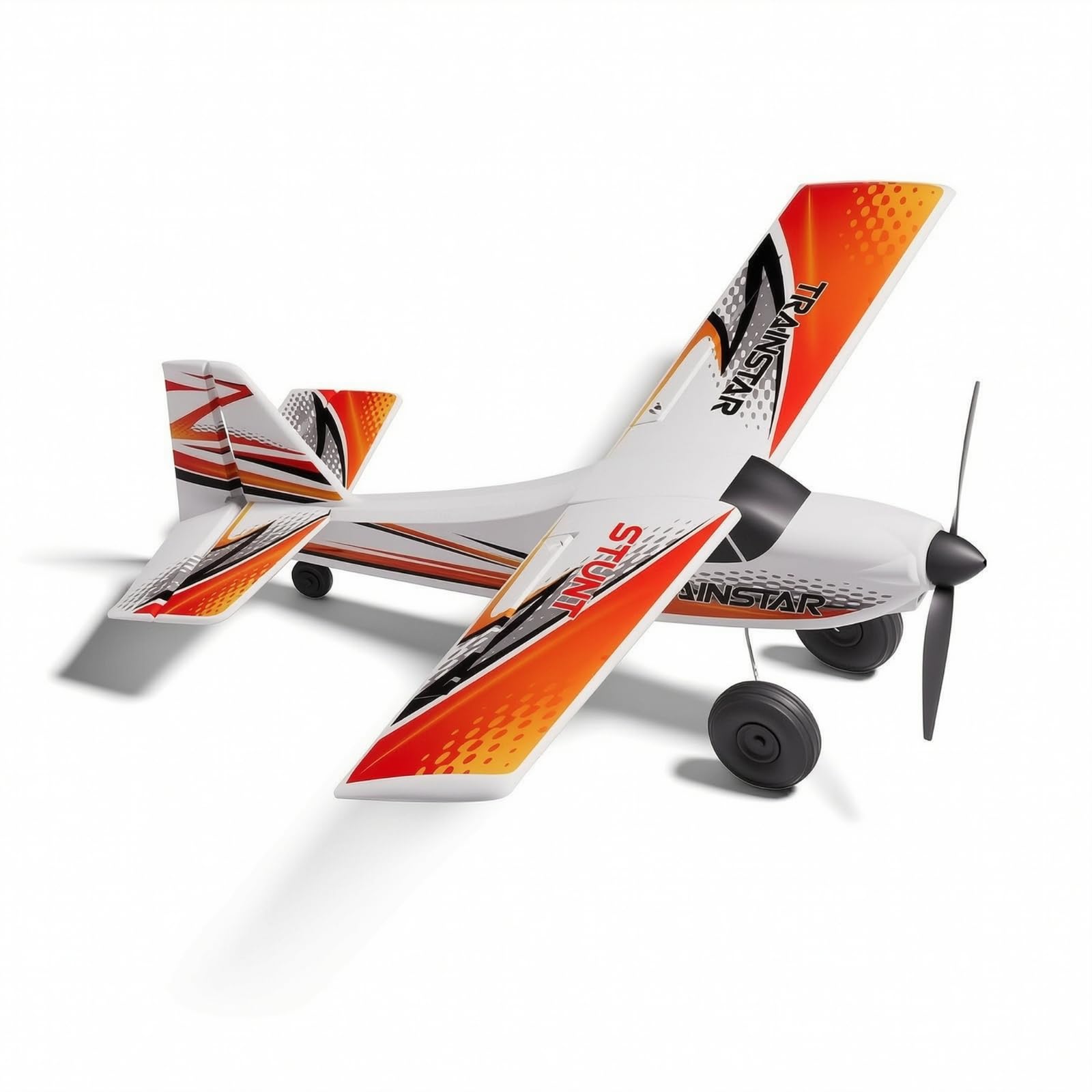 Perfeclan Avión de Entrenamiento RC Avión Teledirigido Aeroplano Modelo Alta Motor sin Escobillas Ligero Tren con Ruedas Hélice Delantera Adecuado para, Rojo