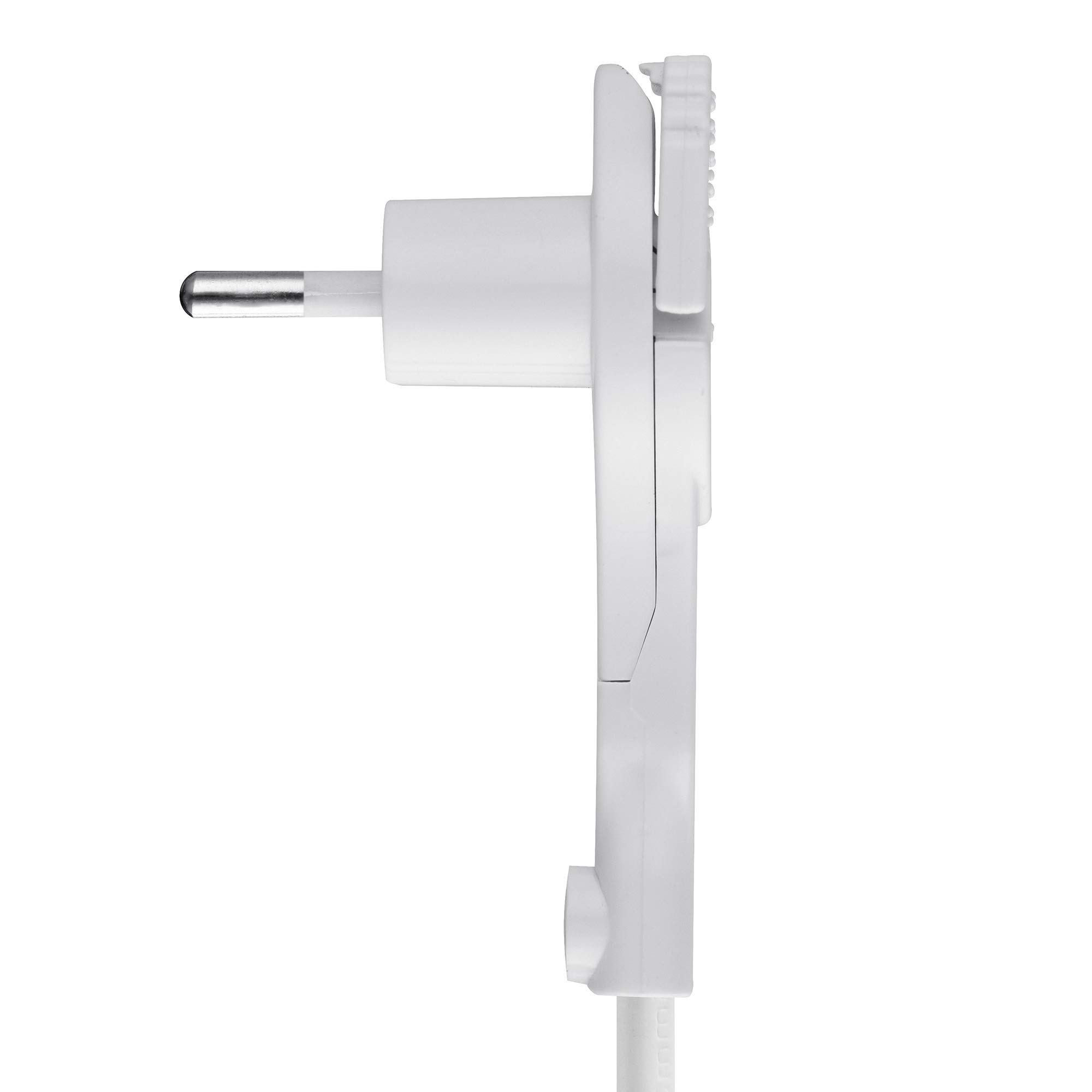 Image secondaire de Electraline 520200 Fiche Male 2P 6A Extra Plate Blanche, Blanc