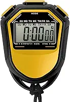 Cronômetro digital portátil à prova d'água, temporizador lcd, cronógrafo, contador esportivo com alça para natação, corrida, treinamento de futebol