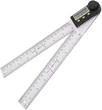 Régua de plástico para localizador de ângulo, régua transferidora digital de PVC durável, multifuncional para medição de ferragem ferramentas de medição de hardware de oficina