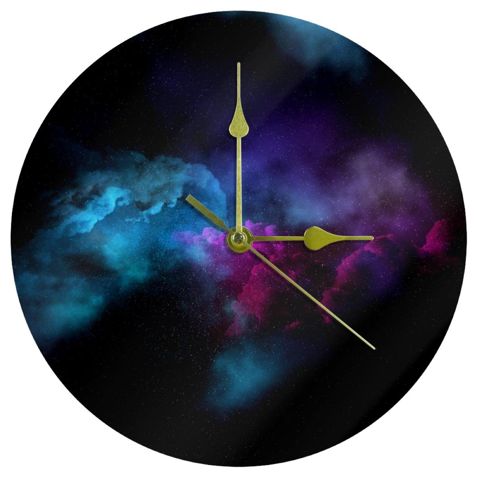 Horloge murale sans tic-tac en acrylique ciel coloré pour le sommeil