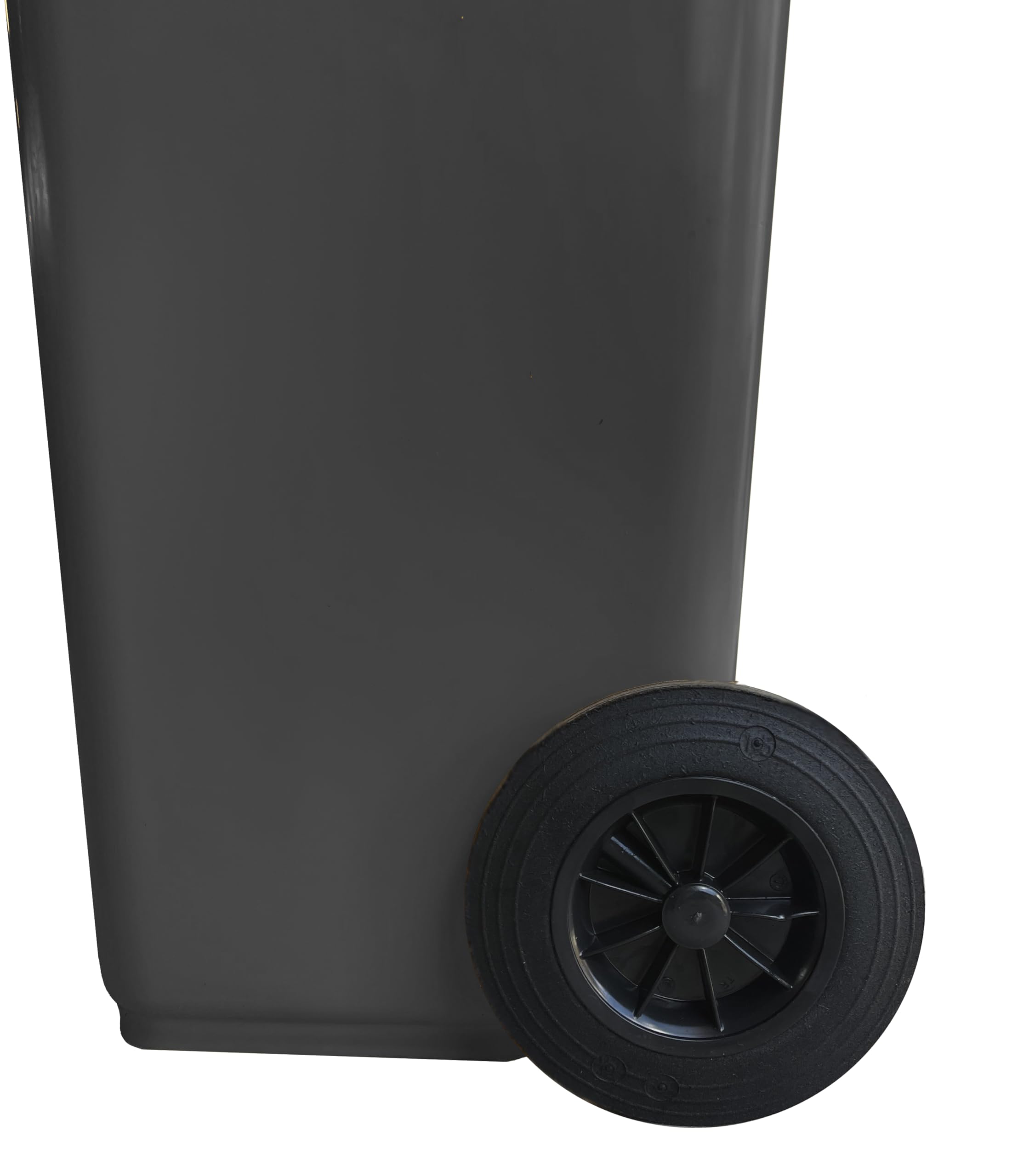 Mobil Plastic Poubelle à roulettes 240 L Gris Jaune Uni EN 840 pour tri sélectif extérieur