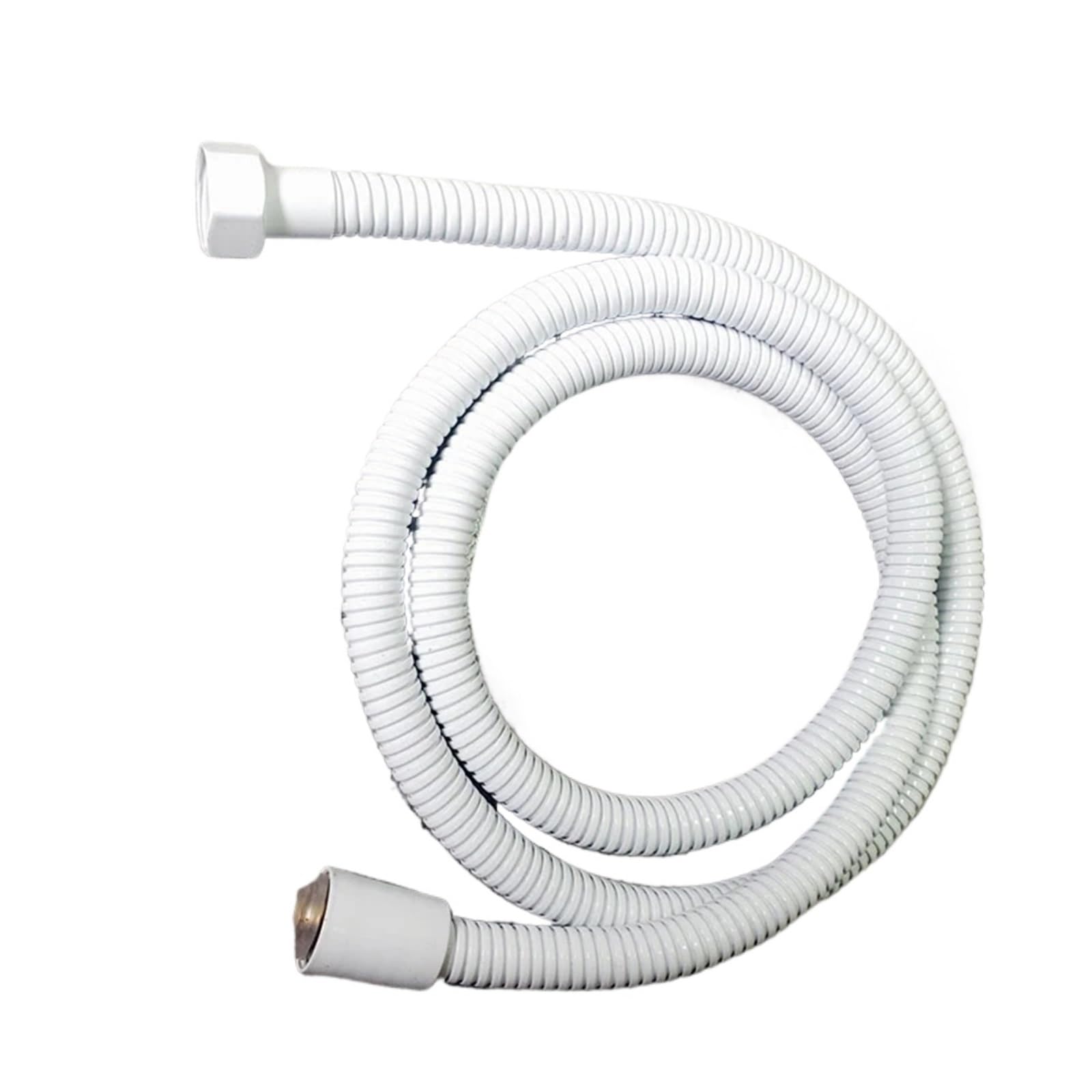 White Color 1.5M Stainless Steel Flexible Shower Hose Pipe Double Lock with Inner Tubes for Shower Hose Replacement(100cm)