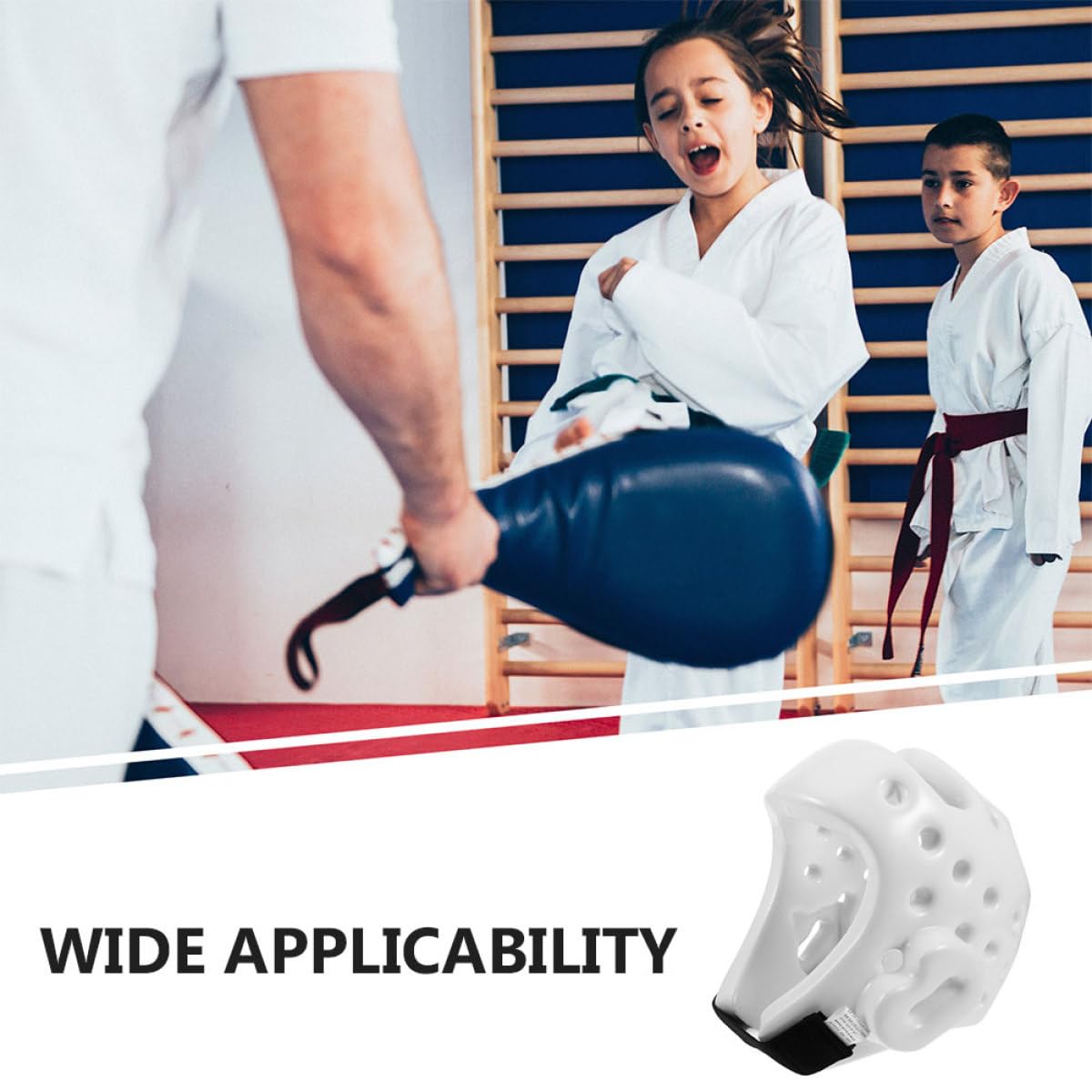 Casco da Combattimento per Taekwondo e Boxe per e Adulti Copricapo da Wrestling Regolabile in Materiale Resistente Protezione Sicura per Allenamento Arti Marziali