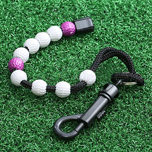 ounter Aid Beads Remenber Professional Portable hain Nylon Putt Training Durable with Lip Golf Score(Purple)