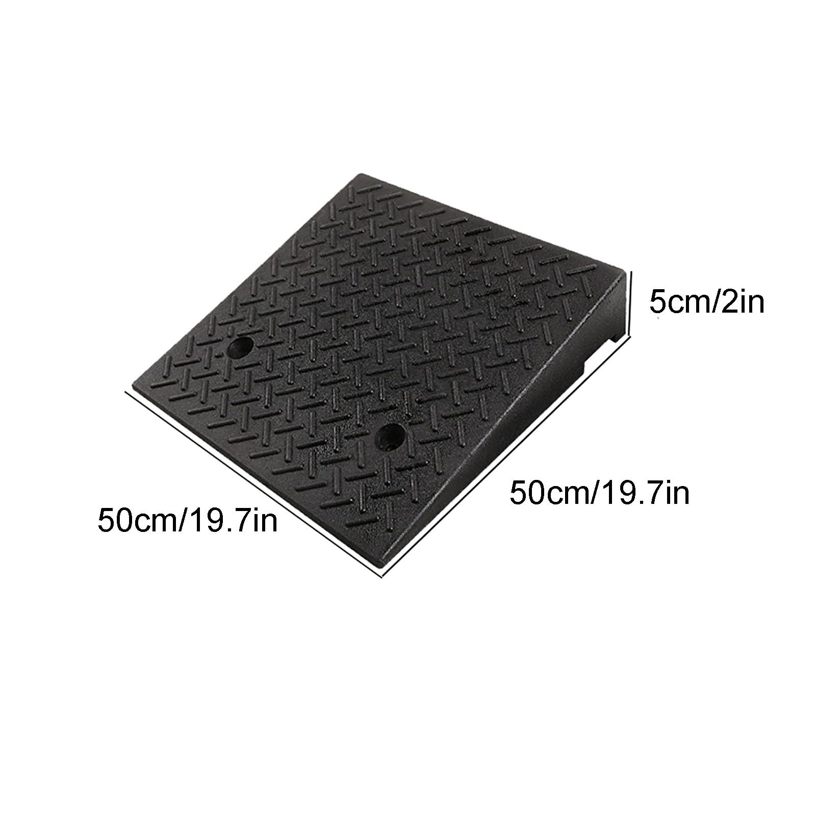 Rampas para Silla de Ruedas Rampa de Acceso de Carga Resistente con Superficie Texturizada Antideslizante para Accesos Muelles de Carga Aceras Autos Camiones Scooters y Motocicletas(50x50x5cm)