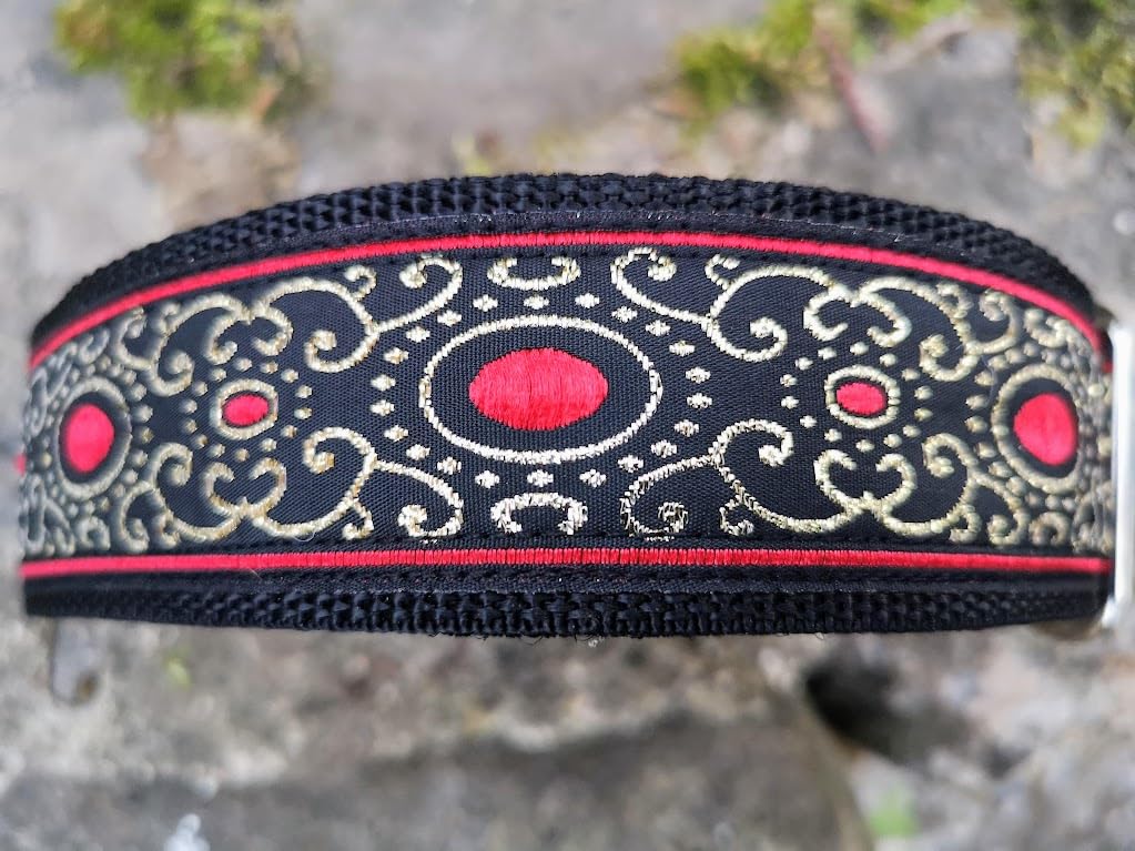 Martingale Hundehalsband 4cm breit, verstellbar, Zugstopp, bis 48cm Hals- 54cm Kopfumfang