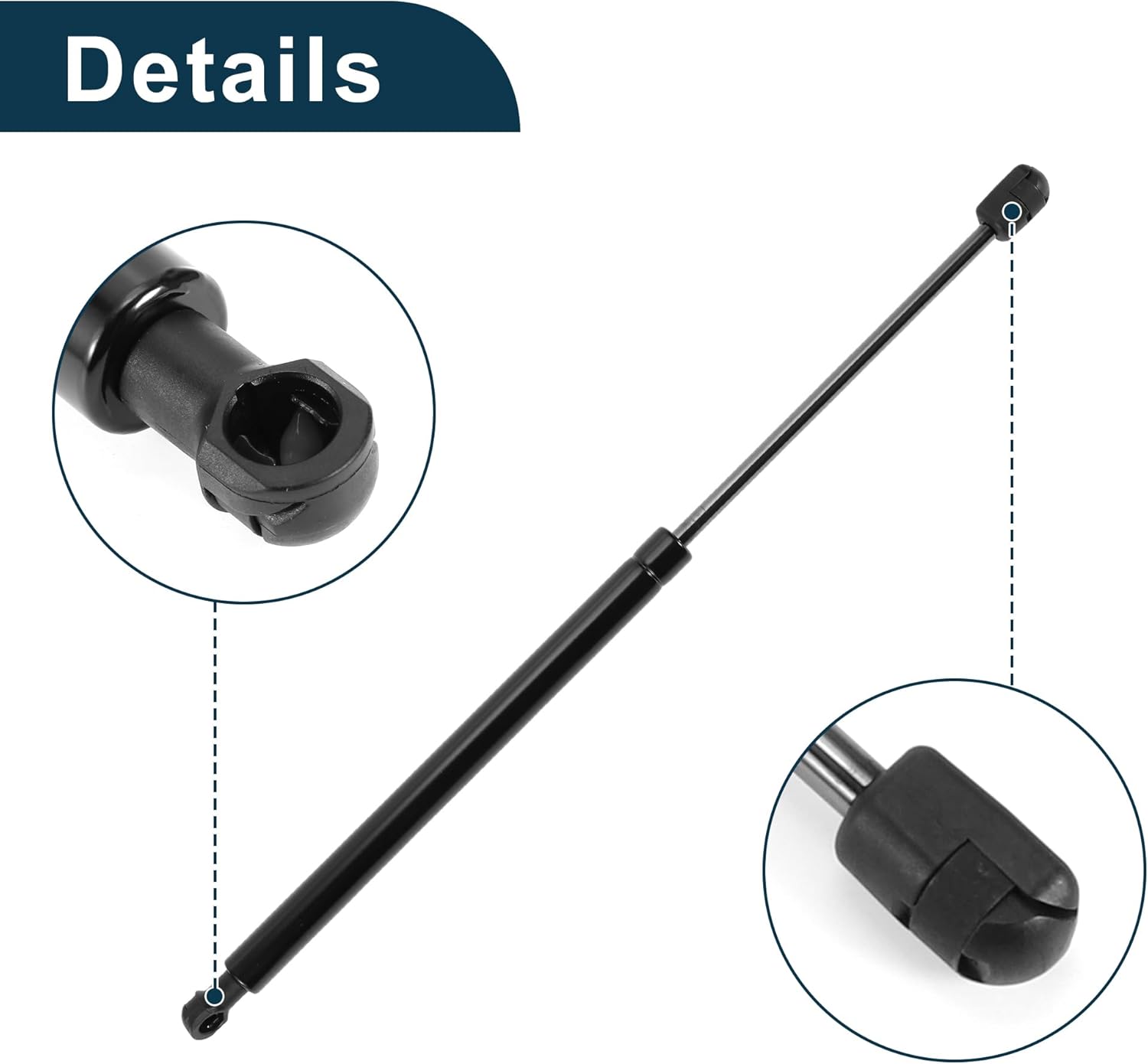 Lift Supports Struts for Hyundai Santa Fe 2001-2006 Sport Utility No.8116126000 Front Hood Gas Spring Black 2Pcs