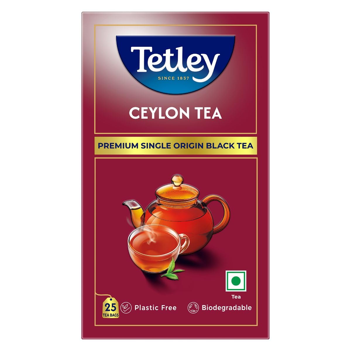 Tetley Ceylon Tea, 25 Tea Bags, Sourced from Sri Lanka, Premium Single Origin Black Tea, Rich & Aromatic, Plastic Free, Biodegradable-image-38