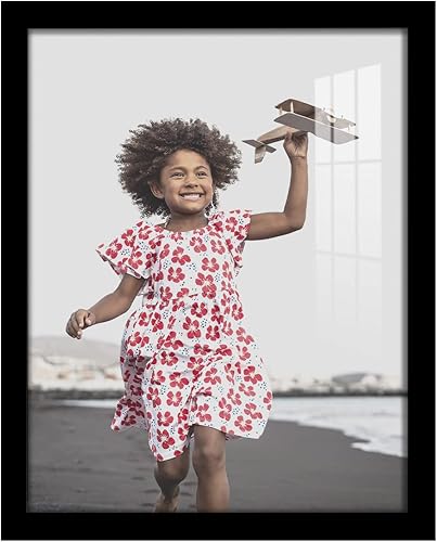 Miniatura 12 de Renditions Gallery - Marco para fotos de 11x14 pulgadas de estilo moderno de alta gama, hecho de madera maciza y cristal de alta definición listo