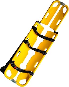 Scoop Stretcher, Ambulance Stretcher, EMT Backboard Immobilization, Foldable Stretcher, Emergency Rescue Casualty Evacuation, with Safety Straps, for Patient Transfers