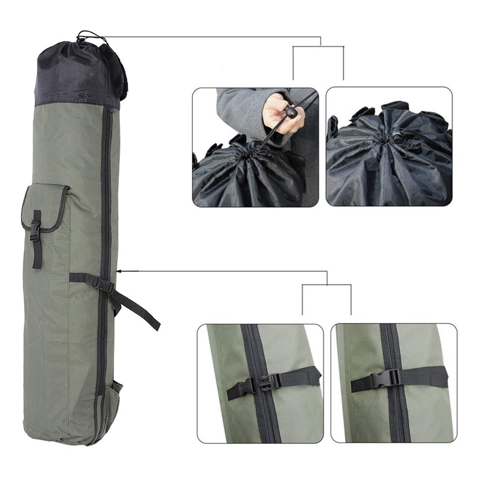 BORSA PER CANNA DA PESCA IN NYLON PORTA ATTREZZATURA DI GRANDE CAPACITÀ