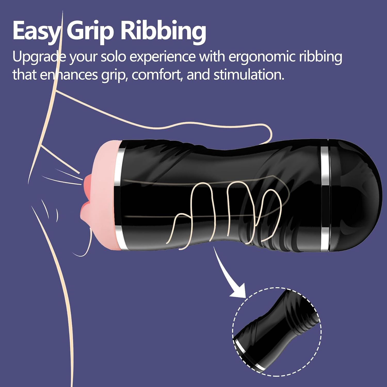 Penis Stroker – Dual-Ended Male Masturbator, 2 Openings