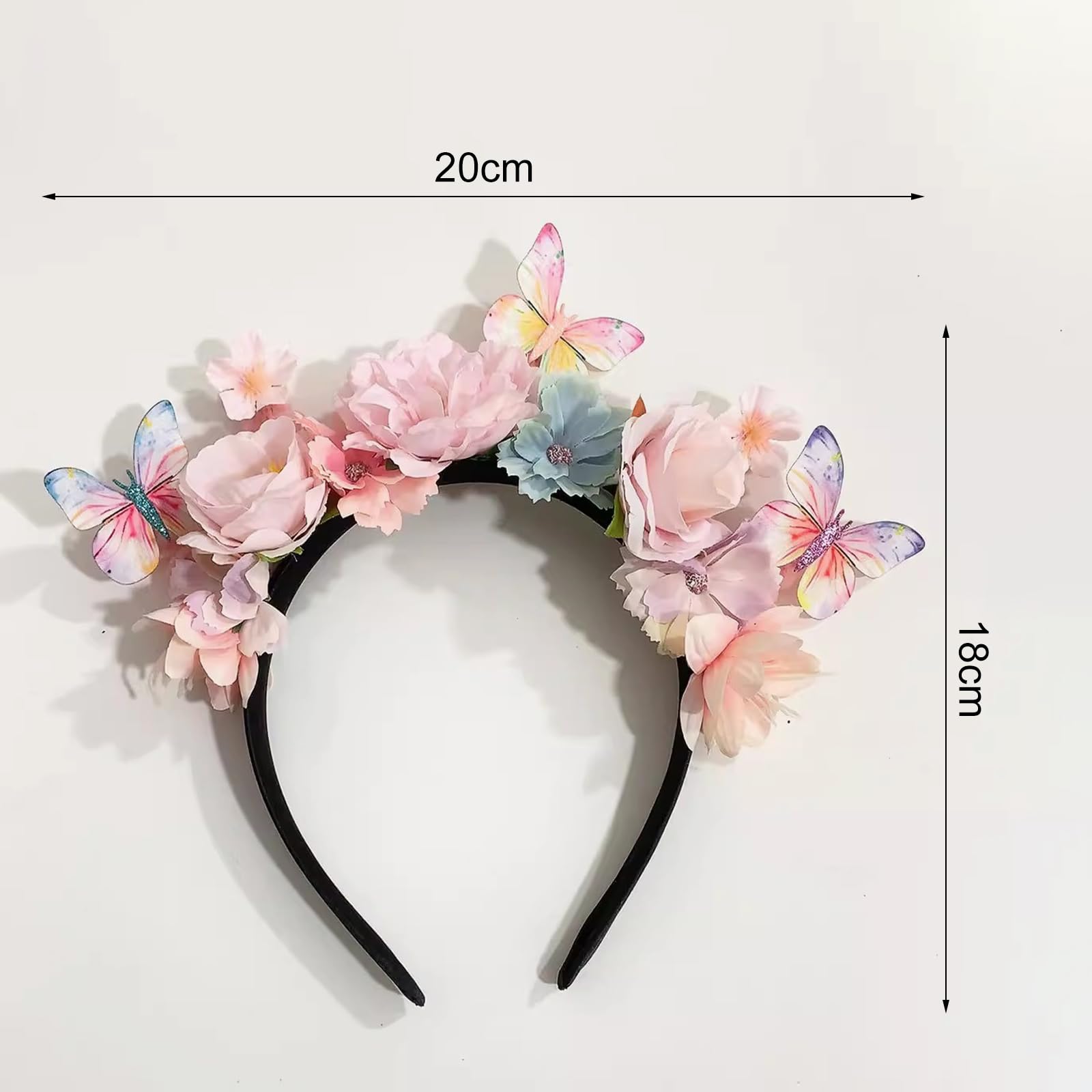 HENGBIRD Cerchietto Fiori per Capelli con Fiori per Donna Donna Fascia Copricapo per Capelli Ragazza Festa Oktoberfest Compleanno Comunione Matrimonio Vacanza Carnevale Halloween Festa