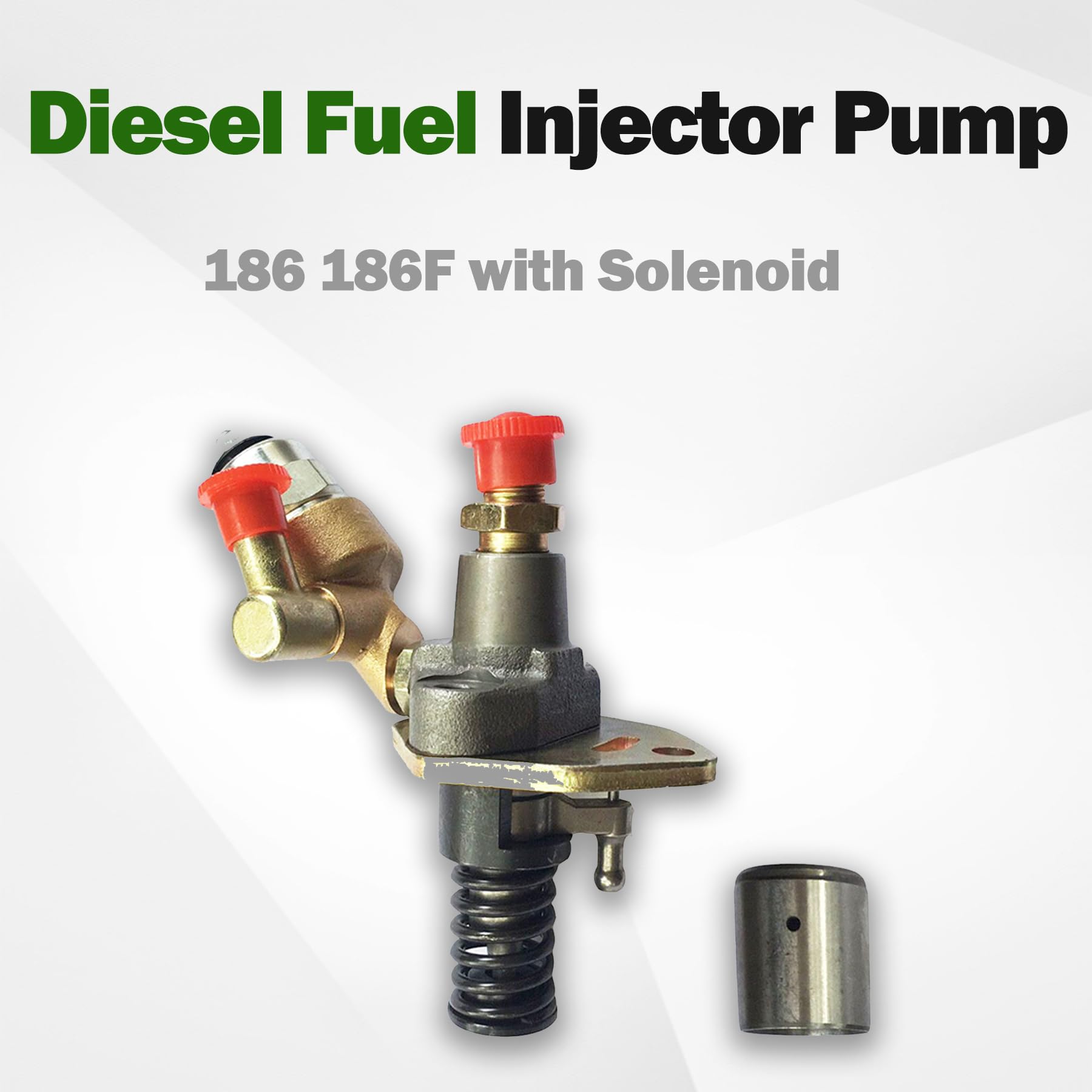 marddpair Pompe d'injecteur de carburant diesel 186 186F avec solénoïde de rechange pour générateur Yanmar L100 10HP