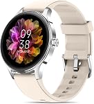 Smart Watch pour les femmes, 1.27" AMOLED Tracker de fitness ultra-clair avec appel Bluetooth, coeur Rate/SpO2/Sleep Surveiller, 100+ Modes sportifs, DIY Regardez les visages, IP68 Smartwatch étanche pour iOS Android