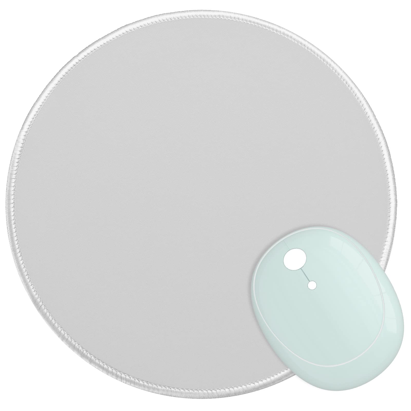 Dapesuom Round Mouse Pad, 8.7 x 8.7 Inch Premium-Textured Washable Non-Slip Rubber Base Cute Small Mouse Mat with Stitched Edge for Men Women Wireless