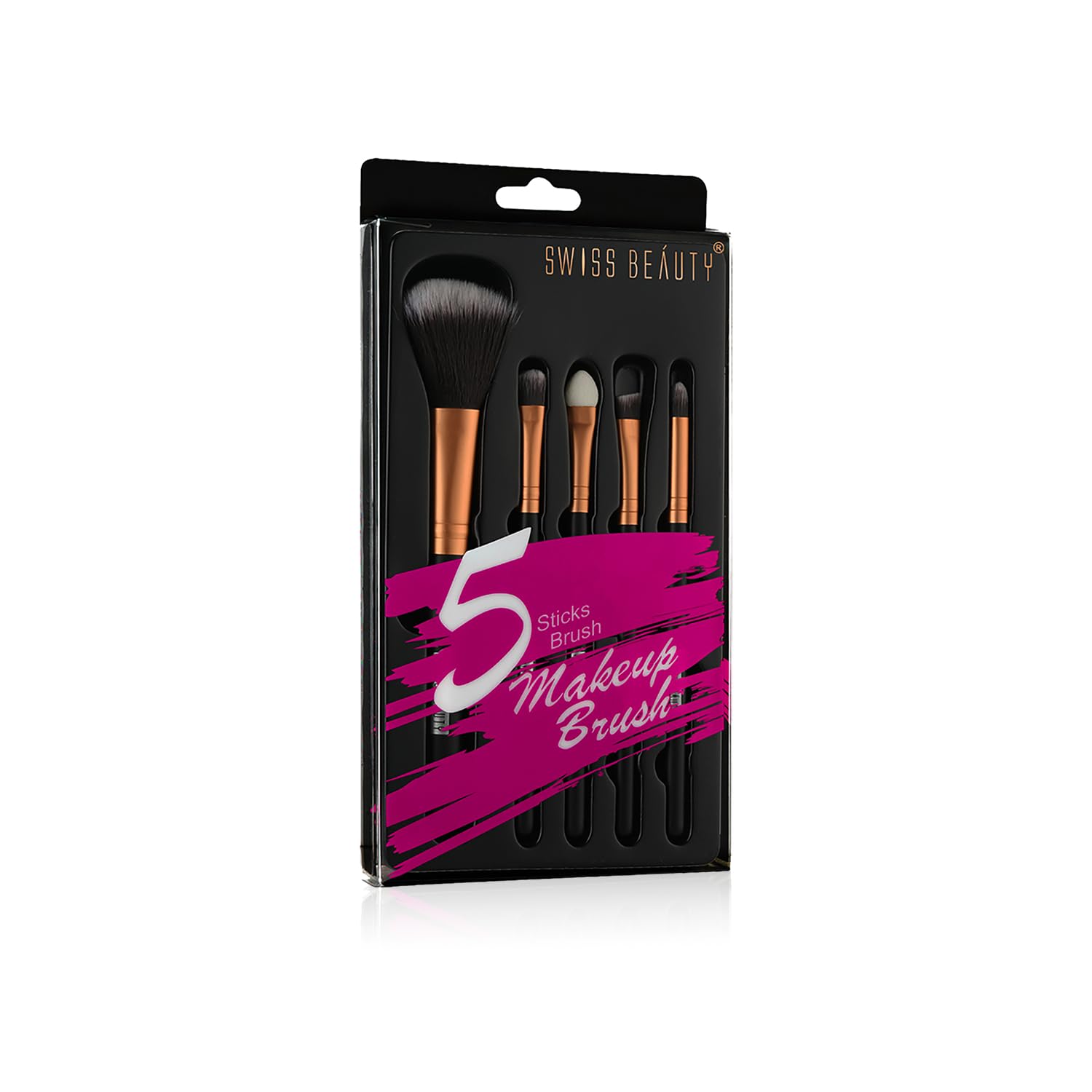 Swiss Beauty Makeup Brushes Set, Makeup Accessory,Gold, 5U