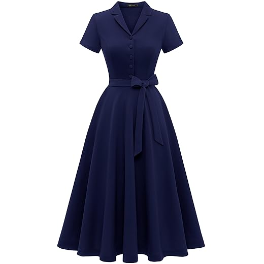 Meghan Markle’s One Dress That Instantly Looks Expensive - 61oYLppQ8ZL. SS520 - Sale is Live - 2026 Wedtrend Women's Vintage Tea Dress, Short Sleeve Cocktail Party Dress Work Church Casual Dress